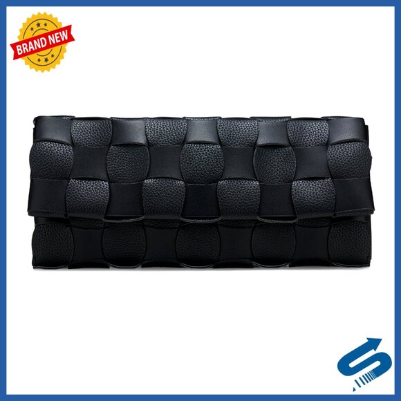 Small Vegan Leather Clutch with Chain Strap for Formal Events